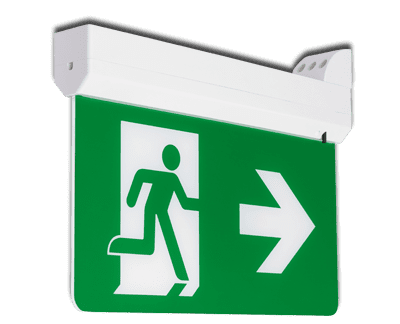 Wall mounted emergency exit sign